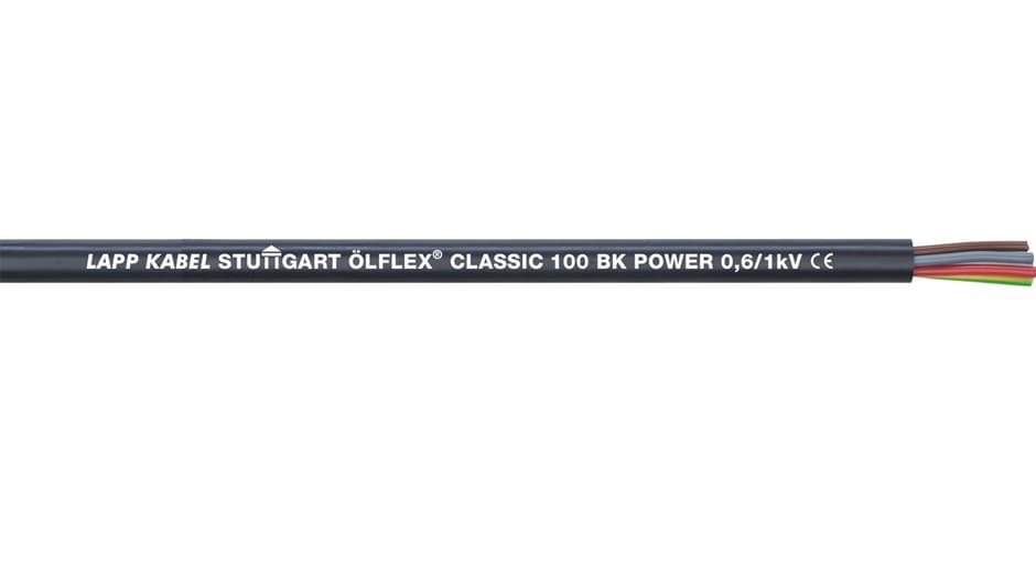 Кабель LAPP OLFLEX CLASSIC 100 BK 0.6/1 kV — універсальне рішення для електромонтажу